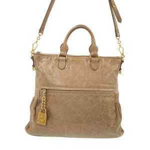 Miu Miu 2way Tote Bag Beige